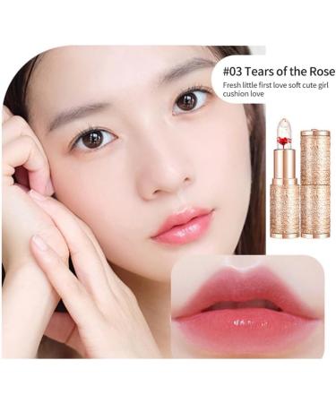 Xptieeck 1 Piece Petal Jelly Lipstick with Colour Changing Nourishing Waterproof Non-fading No Stains Temperature Changing Lip Balm in Cup 03 03# - Buy Online on GoSupps.com