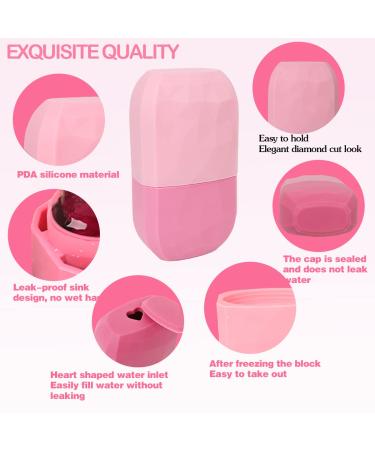 Silicone Ice Roller for Face and Eyes - Facial Beauty Tool for Skin Care, Pore Shrinking, and Skin Brightening (Pink) - Buy Online on GoSupps.com