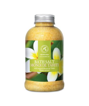 Bath Sea Salt Monoi de Tahiti 21.16 Oz (600g) - Bath Salts with Coconut Essential Oil and Gardenia Flowers Extract for Bath Soak - Relaxing Bath - Good Sleep - Aromatherapy - Sea Salt Bath