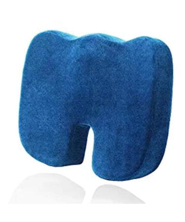 Orthopedic Memory Foam Seat Cushion with Removable Cover for Sciatica Relief Tailbone Hip Pain Back Pain and Sciatica Coccyx seat Cushion Navy