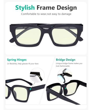 Eyekeper Women's Blue Light Blocking Reading Glasses - Tortoise Oversized Square +1.25 UV Protection - Buy Online on GoSupps.com