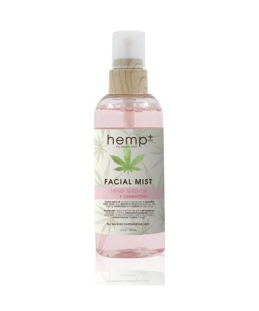 Hemp + Hydrating Face Mist Rose Water Spray for Face Hemp Seed Oil Infused 4oz Setting Spray Facial Mist