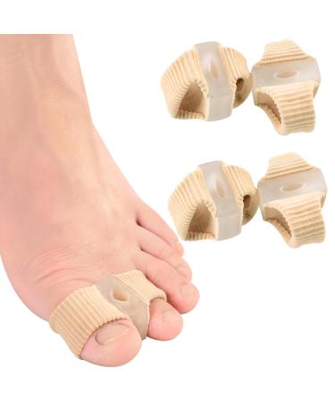 Toe Separators for Women Men-Soft and Washable Hammer Toe Corrector Relieve Foot Pain Hammer Toe Straightener Suitable for Overlapping Hallux Valgus Hammer Toe Bunion (2 Pair Small)