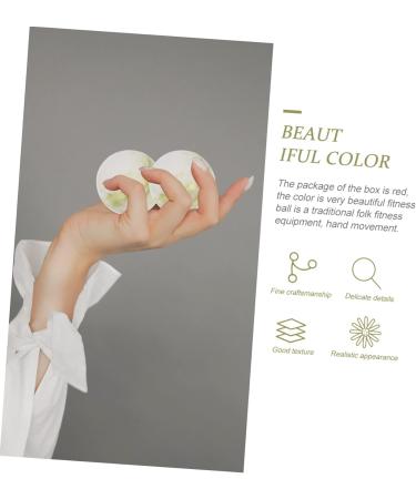 JECOMPRIS 3 Set Gymnastics Ball & Acupressure Hand Lampshade - Jade Health Ball for Daily Exercise & Fitness | International Shipping - Buy Online on GoSupps.com