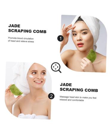 Beavorty 2-in-1 Jade Massage Comb & Scalp Massager - Effective Hair Care & Skin Treatment Tools for Relaxation & Wellness - Buy Online on GoSupps.com
