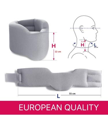 Toros Group Half-Starer Neck Support Tie | Adjustable 100% Cotton | Cervical Relief for Spine & Joint Pain - Large Gray 12 cm - Buy Online on GoSupps.com