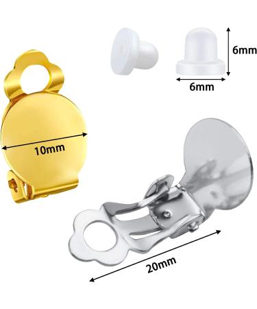 60 Piece Round Flat Back Clip-On Earring Findings in 3 Colors with Pads for DIY Jewelry Making - Buy Online on GoSupps.com