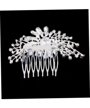 DOITOOL Bridal Wedding Hair Comb Slide Clip Rhinestone Hair Comb Floral Rhinestone Hair Pin Full Diamond Accessories Bride - Buy Online on GoSupps.com