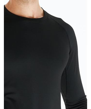 Men's Long Sleeve Compression Shirts 4 Pack - Athletic Base Layer for Cold Weather Workout - Black, Large - Buy Online on GoSupps.com
