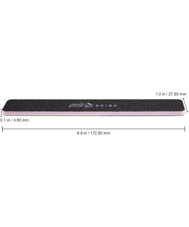 PANA Jumbo Double-Sided Emery Nail File for Manicure Pedicure - Black (Grit 80/80) - 50 Pack - Buy Online on GoSupps.com