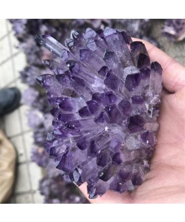 Natural Crystal Cluster Amethyst Specimen ore Purple Black Quartz Stone Original Crystal Home Decoration NaturalReiki Decoration Full of Texture (Color : Purple Size : 600-700g) 600-700g Purple - Buy Online on GoSupps.com