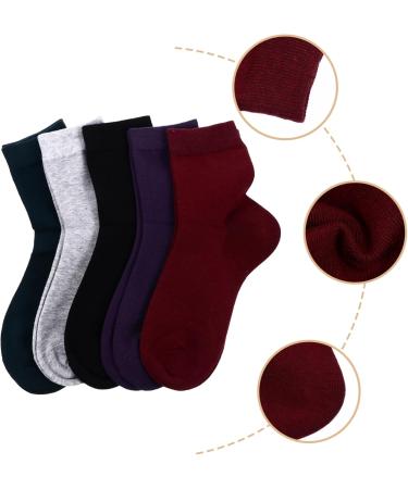 Healeved 5 Pairs Gel Ripstop Socks Moisturizer Socks Women s Socks Spa Socks Silicone Heel Socks Moisturizing Foot Sock Silicone Heel Pad Socks for Woman Care Pure Cotton Miss Nursing Socks - Buy Online on GoSupps.com
