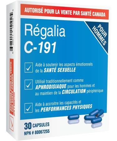 Regalia C-191 - The First Natural Product for Men Authorized for Sale by Health Canada (3 treatments - 90 capsules) - Buy Online on GoSupps.com