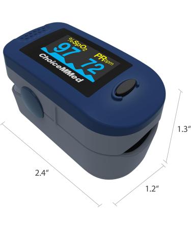 Buy ChoiceMMed Fingertip Pulse Oximeter - Measure SpO2 & Pulse Rate (Blue) | International Shipping Available - Buy Online on GoSupps.com