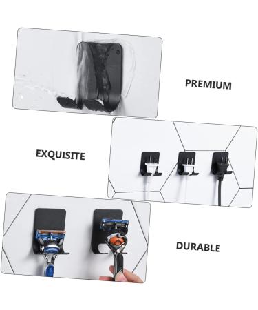 Alipis Cell Phone Stand & Storage Hooks - 8 Razor Hangers for Cupboard | Durable Black Clothing Rack | 6.1x4.5cm - Buy Online on GoSupps.com