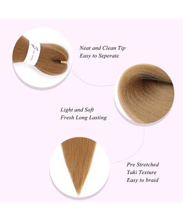 Pre Stretched Braiding Hair 26 Inch Professional Yaki Straight Crochet Braids, 8 Packs Honey Blonde Synthetic Extensions for Braiding - 27 - Buy Online on GoSupps.com