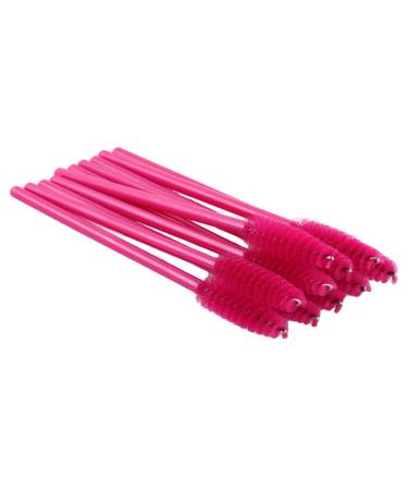 guohanfsh 50Pcs Makeup Brushes Eyelash Brush Disposable Mascara Wands Applicator Eye Lashes Eyebrow Cosmetic Tool Rose Red