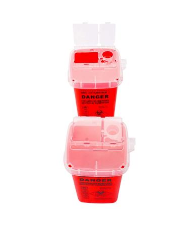 DOWEI Sharps Disposal Container 5 Pack - 1 Quart Biohazard Needle Disposal for Supplies - Buy Online on GoSupps.com