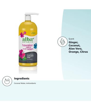 Alba Botanica Hawaiian Detox Body Wash - Anti-Pollution Volcanic Clay, 32 Oz - Buy Online on GoSupps.com