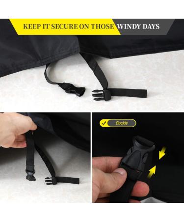 Aiskaer 29er Bike Cover with Lock Hole | Waterproof & Anti-UV Heavy Duty Ripstop | Reflective Safety Loops for Mountain Road Electric Bike Motorcycle | Outdoor Storage 210D Black - Buy Online on GoSupps.com