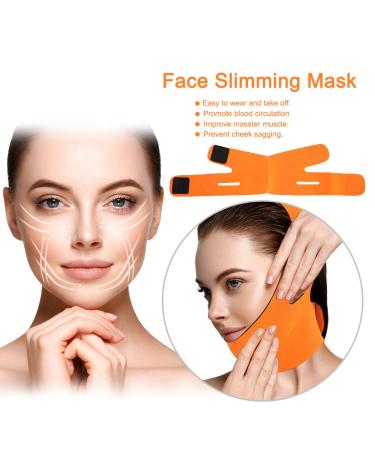 Face Slimming Belt - Double Chin Reducer Mask & Strap - Facial Lifting Orange Band - Buy Online on GoSupps.com