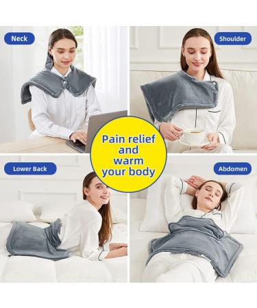 Nemaii Electric Heating Pillows for Neck & Shoulder Pain Relief - Washable Durable Constant Temperature - EU Connector - Gray - Buy Online on GoSupps.com