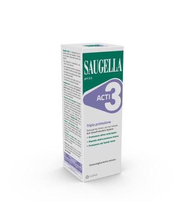 Saugella Acti3 Triple Protection with Zinc - 250ml Intimate Care | International Shipping Available - Buy Online on GoSupps.com