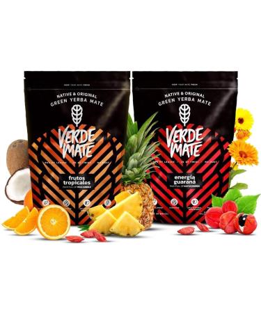 Coffret Verde Mate Green nergie et Fruits Tropicaux 2 x 500 g de mat vert br silien