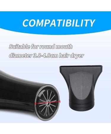 2Pcs Black Hair Dryer Attachment Set - Professional Plastic Diffuser & Concentrator Nozzle for Diameter 4.2cm to 4.6cm - Blow Dryer Replacement Parts for Flat and Volume Hair Drying - Buy Online on GoSupps.com
