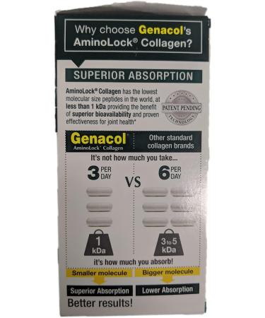GENACOL Hydrolyzed Collagen Joint Health Supplement for Men & Women | Patented Technology for Extra Absorption | Joint Support & Relief | Gluten Free Non GMO | 90 Capsules - Buy Online on GoSupps.com