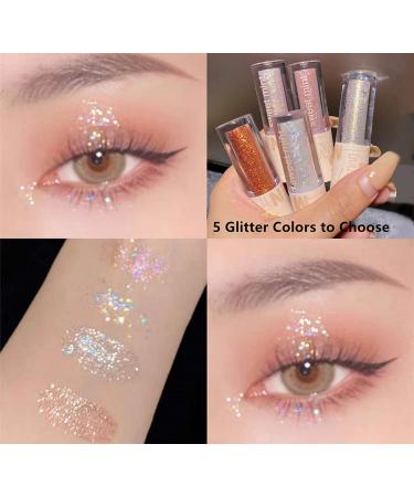 Korean Glitter Makeup Set: Go Ho Liquid Eyeshadow, Glitter Eyeliner, and Lip Gloss - White Pearl Shade for Women - Buy Online on GoSupps.com