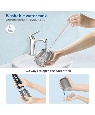 Water Flosser for Teeth - Portable Rechargeable Dental Floss 4 Modes 300ML IPX7 Waterproof Oral Irrigator for Home & Travel - Buy Online on GoSupps.com