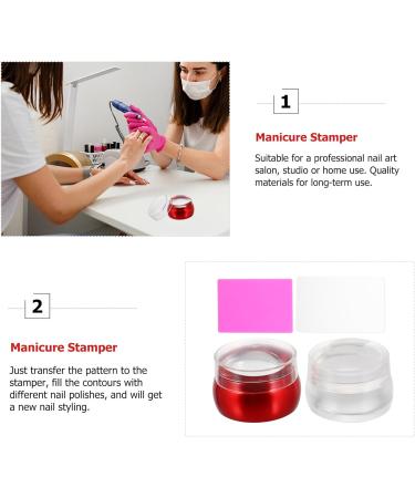FOMIYES 2 Sets Nail Art Silicone Stamp Nail Art Stamper Silicone Stamping Tools Nail Stamper Silicone Nail Tools Nail Art Diy Tools Manicure Scrap Board Soft Head Die Nail Plate Seal Abs - Buy Online on GoSupps.com