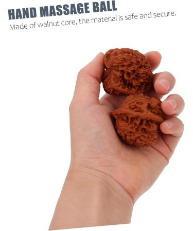 Magiclulu 6-Piece Walnut Fitness Massage Balls - Hand Training & Stress Relief for Adults - Buy Online on GoSupps.com