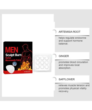Fat Burning Patches 9Piece Set Microneedle Technology Natural Formula Targeted Slimming Quick Absorption Effective Use for Belly Body Shaping Wellness Fitness Travel - Buy Online on GoSupps.com