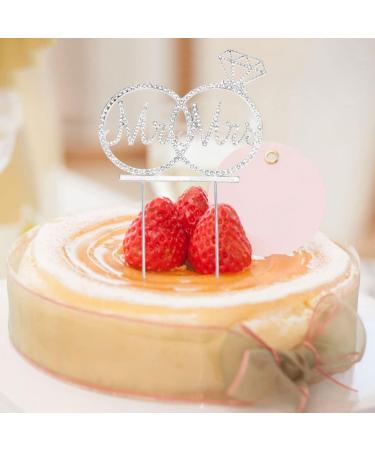 Gadpiparty Pearl Tiara Mrs Cupcake Topper Glitter Alloy Rhinestone Cake Pick for Bridal Shower Wedding Cupcake Toppers Engagement Cupcake Picks Proposal Cake Insert Silver Wedding Decor - Buy Online on GoSupps.com