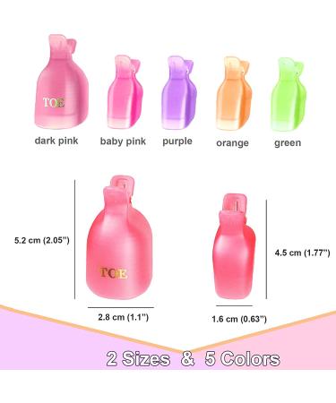 TEUVO 50Pcs Toe Polish Remover Clips Set for Fingernails & Toenails - Professional Salon & Personal Use - Multicolor - Buy Online on GoSupps.com