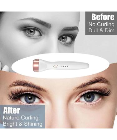 5D Push Heated Eyelash Curler | Smart Temperature Control Handheld Tool - White | Shop Internationally - Buy Online on GoSupps.com