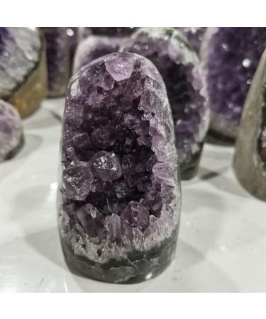 Natural Crystal Natural Deep Purple Quartz Uruguayan Amethyst Cluster Healthy Stone Crystal Cluster Office Ornaments ERBDRGAZ (Size : 450-500g)
