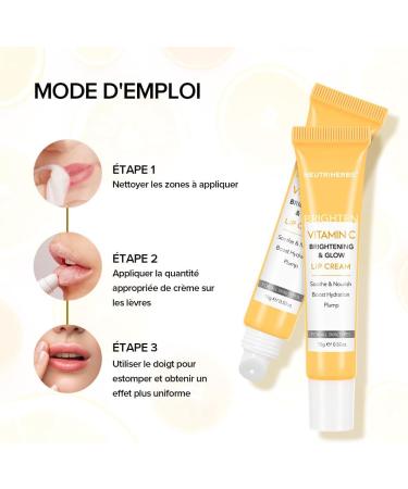 NEUTRIHERBS Cr me L vres la Vitamine C - Baume Nourrissant et R parateur Avec Squalane - Traitement Portable Pour L vres S ches - 1 2 g Vitamin C - Even Lip Tone - Buy Online on GoSupps.com