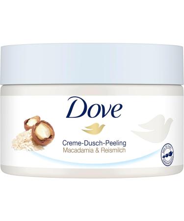 Dove Cream-Shower Peeling Macadamia & Rice Milk Scrub - Smooth Skin Care with Yojoba Pearls (4 Pack | 225 ml) - International Shipping Available - Buy Online on GoSupps.com