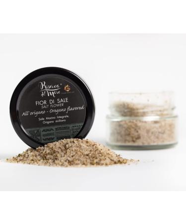 Fior di sale di Trapani Sicily whole wheat salt flour flavored flour salt 120 g oregano - Buy Online on GoSupps.com