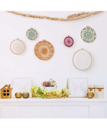 Caydo 4-Piece Beech Wood Embroidery Hoops Set - 3 to 9 Inch Cross Stitch Rings for Needlework, Art Craft, and Sewing - Buy Online on GoSupps.com