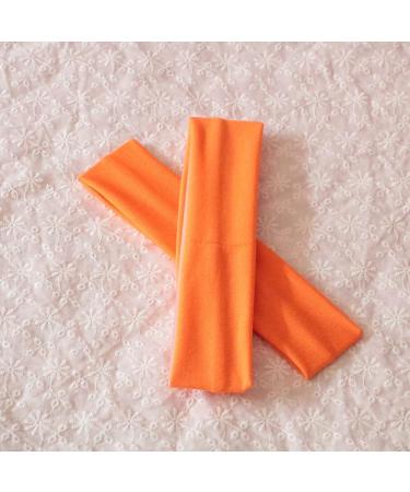 Sport Yoga Headbands Pack of 14 - Orange Stretchy Sweatband Set for Women, Men, and Girls - Buy Online on GoSupps.com