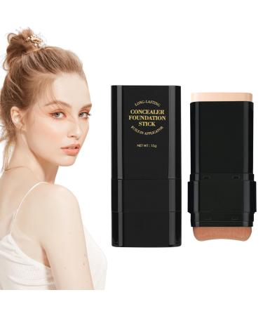 Essential Stick for Full Coverage - 15g Dual-Head Skin Foundation Cream and Concealer | Moisturizing Primer for Women and Men