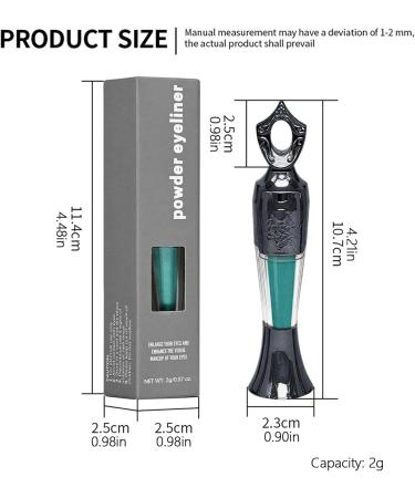  Generisch Arabic Powder Eyeliner 2G Decorative Tube Kit - Natural Lead-Free Fine Powder - Smooth Texture - Traditional Arabic Eye Makeup with Black Green Blue Turquoise Lan - Buy Online on GoSupps.com