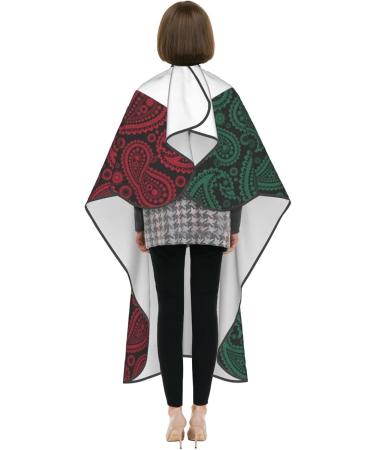 Mexico Paisley Flag Barber Cape | Professional Waterproof Hair Cutting Apron | Adjustable Snap Closure | 55" x 66" | Salon & Home Use - Buy Online on GoSupps.com