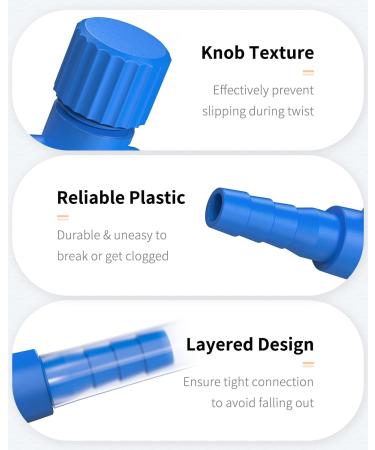 Pawfly Aquarium Air Control Valves - 10 Pack Adjustable Flow Regulators for 5mm ID Airline Hoses - Essential Blue Air Pump Accessories - Buy Online on GoSupps.com