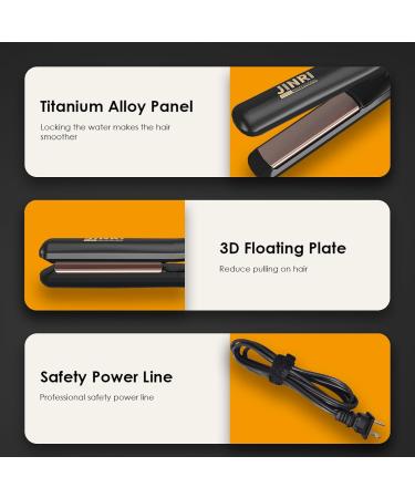 JINRI Mini Hair Straightener - Titanium Plate 200 | Travel Size Flat Iron Dual Voltage for All Hairstyles - Buy Online on GoSupps.com