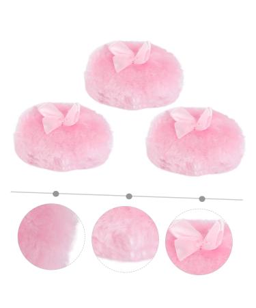 Housoutil 3pc Makeup Puff Set - Large Powder Puff & Talcum Powder Puff for Foundation | Vintage Hair Comb | Baby Pink - Buy Online on GoSupps.com